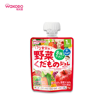 【日版】WAKODO和光堂  儿童水果蔬菜汁吸吸乐1岁70g  多口味可选