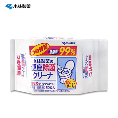 【日版】KOBAYASHI小林制药 马桶圈清洁纸抽取湿巾50片入