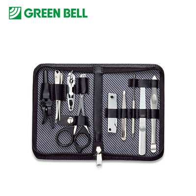【日版】GREEN BELL匠之技 不锈钢高级指甲刀工具套装9件套G-3108