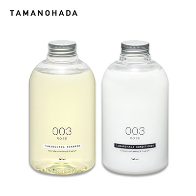 【日版】Tamanohada玉肌 003玫瑰无硅植物精华洗护套装540ml