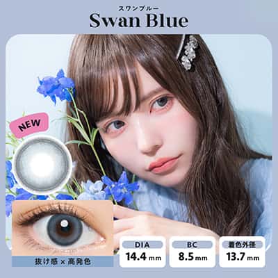 【美瞳预定】Angelcolor Bambi Series 1day美瞳日抛10枚/30枚Swan Blue直径14.4mm