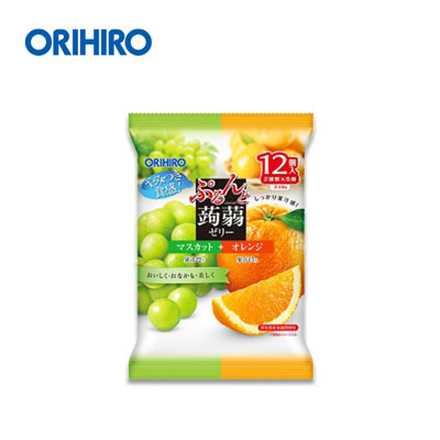 【日版】ORIHIRO立喜乐 香橙青提味果冻12个/袋 低卡健康果汁果冻