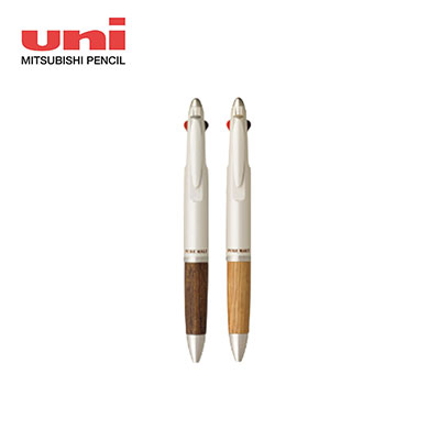 【文具周边】UNI三菱铅笔 橡木木柄复合多功能笔 黑红圆珠笔0.7mm 自动铅笔0.5mm两款可选