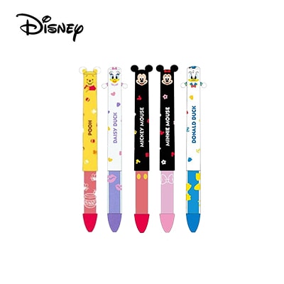 【文具周边】Disney迪士尼 耳朵按压出芯圆珠笔红黑双色多款可选