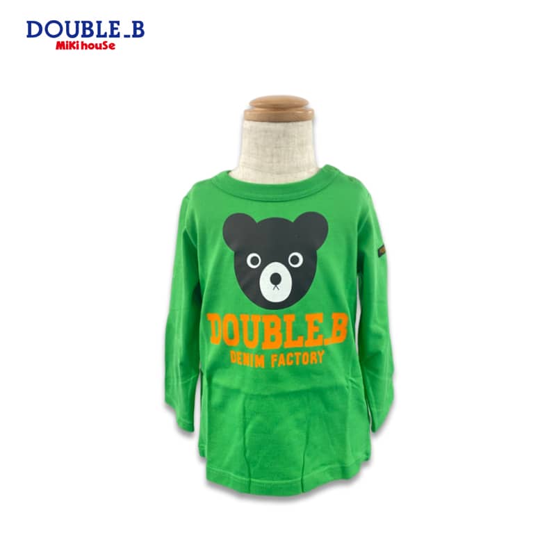 【日版】MIKIHOUSE DOUBLE-B小黑熊长袖卫衣绿色