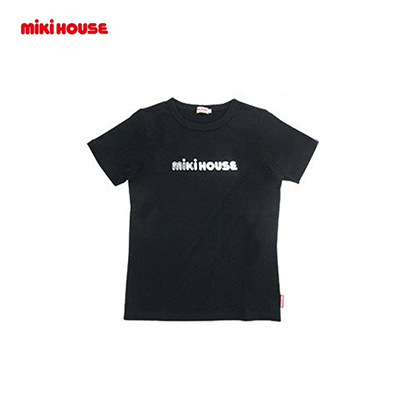 【日版】MIKIHOUSE 成人基础款印花短袖T恤黑色 多尺码选择