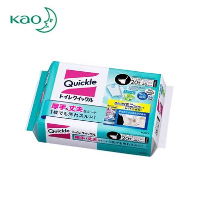 【日版】KAO花王 马桶便圈清洁湿巾替换装20枚 杀菌抗菌