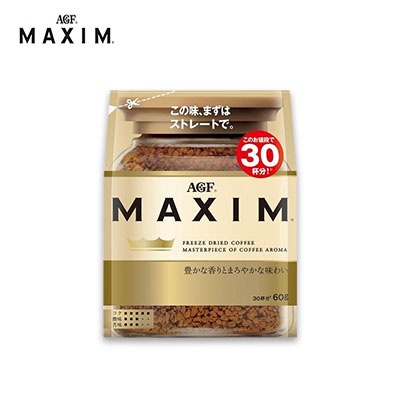 【日版】AGF Maxim袋装冻干纯咖啡速溶咖啡粉60g/120g/170g
