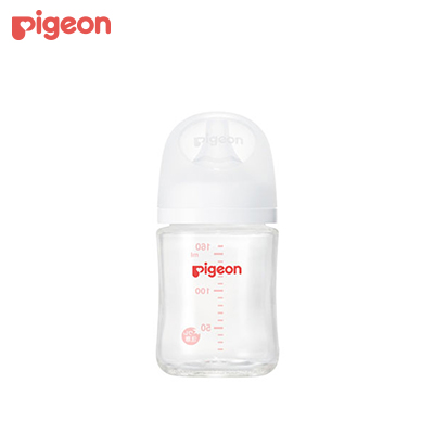 【日版】PIGEON贝亲 新生儿三代耐热玻璃奶瓶160ml 宽口径仿母乳自然实感防胀气 多图案可选