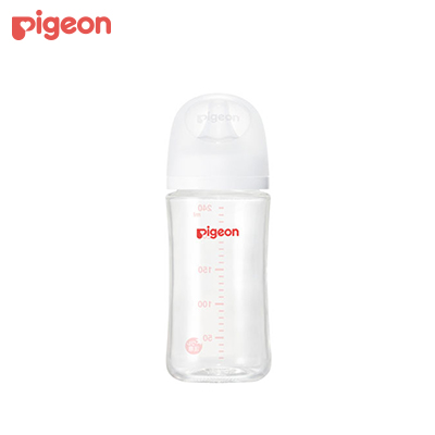 【日版】PIGEON贝亲 新生儿三代耐热玻璃奶瓶240ml 宽口径仿母乳自然实感防胀气 多图案可选