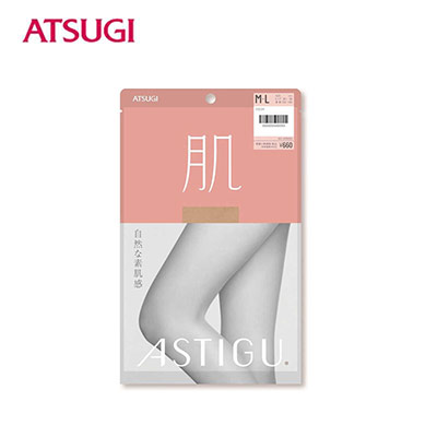 【日版】ATSUGI厚木 肤色素肌感顺滑丝袜 纯米色M-L