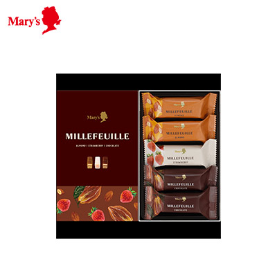 【日版】Marys MILLEFEUILLE巧克力拿破仑千层酥威化奶油零食10枚入