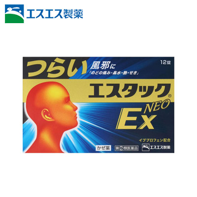 【日版】SS制药 Estac Eve Fine EX成人发烧缓解感冒症状布洛芬感冒药12片 新版