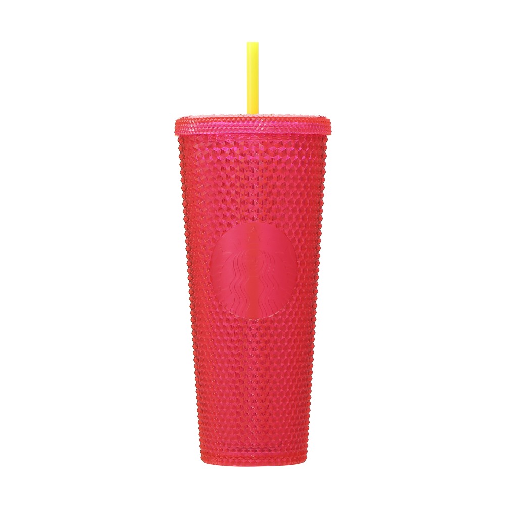 【星巴克】夏日水果动物系列 凹凸吸管杯粉色710ml