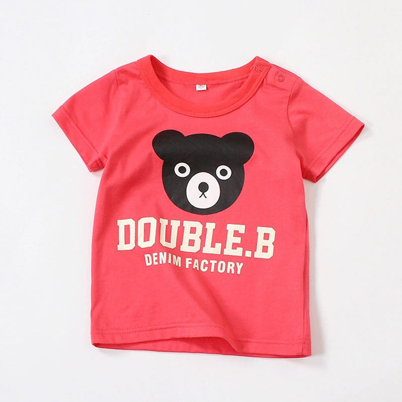 【日版】MIKIHOUSE DOUBLE-B DENIM FACTORY小黑熊短袖T恤粉色100