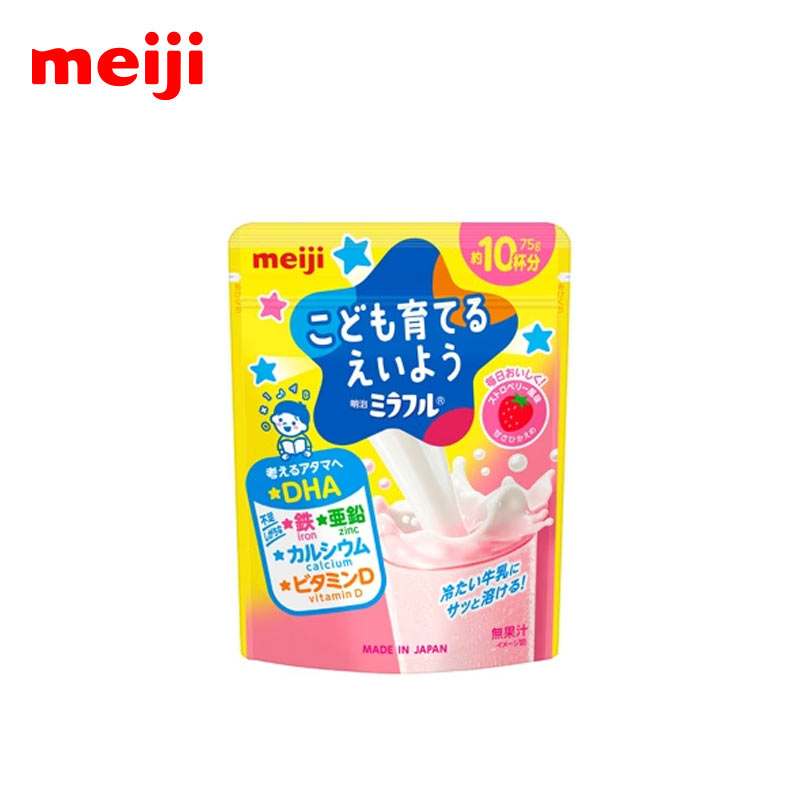 【日版】meiji明治 儿童成长奶粉含铁钙锌DHA草莓味75g