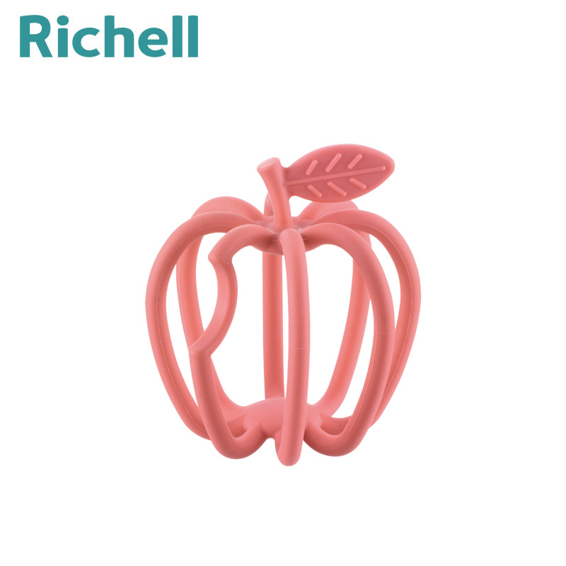 【日版】Richell利其尔 幼儿动物形状咬胶3个月+【苹果】
