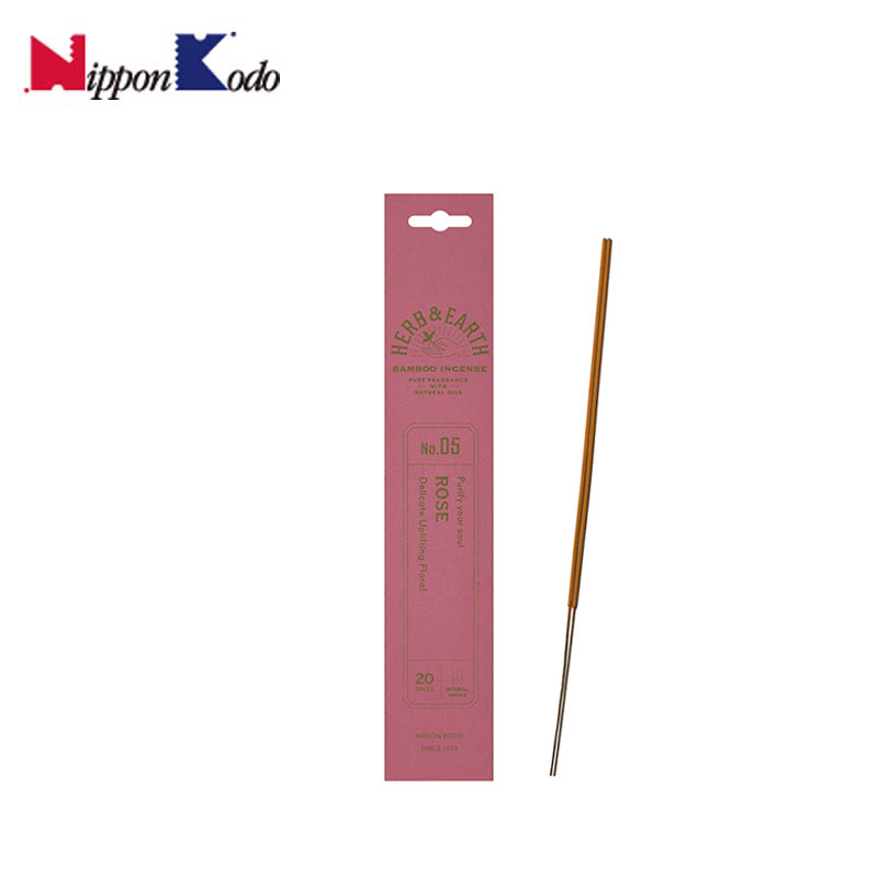 【高端预定】Nippon Kodo日本香堂 Herb&Earth家用熏香线香竹香NO.05玫瑰20支
