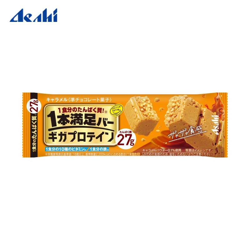 【日版】Asahi朝日 1本满足蛋白代餐低卡能量棒焦糖巧克力味27g