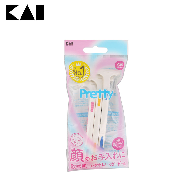 【日版】KAI贝印 Pretty剃毛刀刮毛刀美体刀女性用3个装