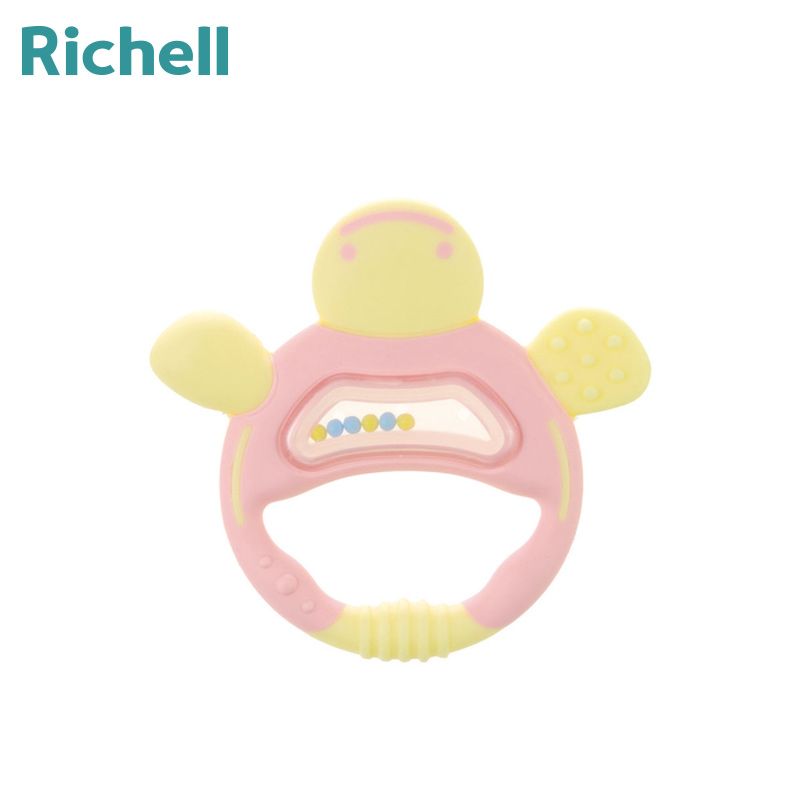 【日版】Richell利其尔 婴儿安抚牙胶磨牙咬胶玩具3个月+【小乌龟】