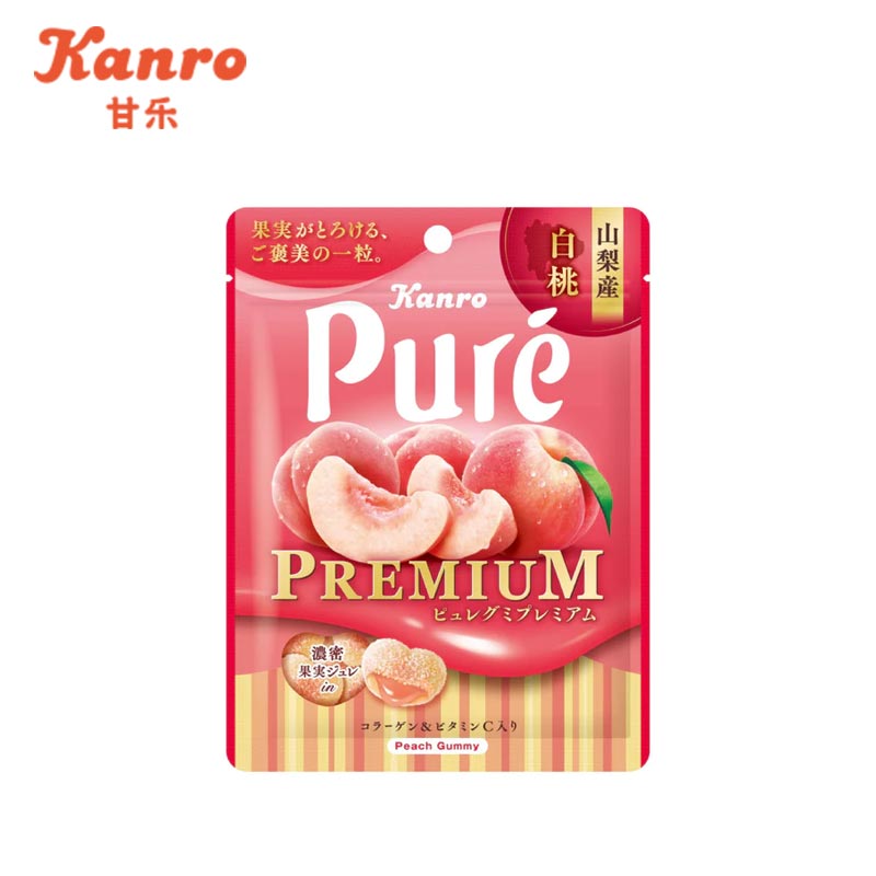 【日版】KANRO甘乐 Pure山梨县产白桃味软糖54g