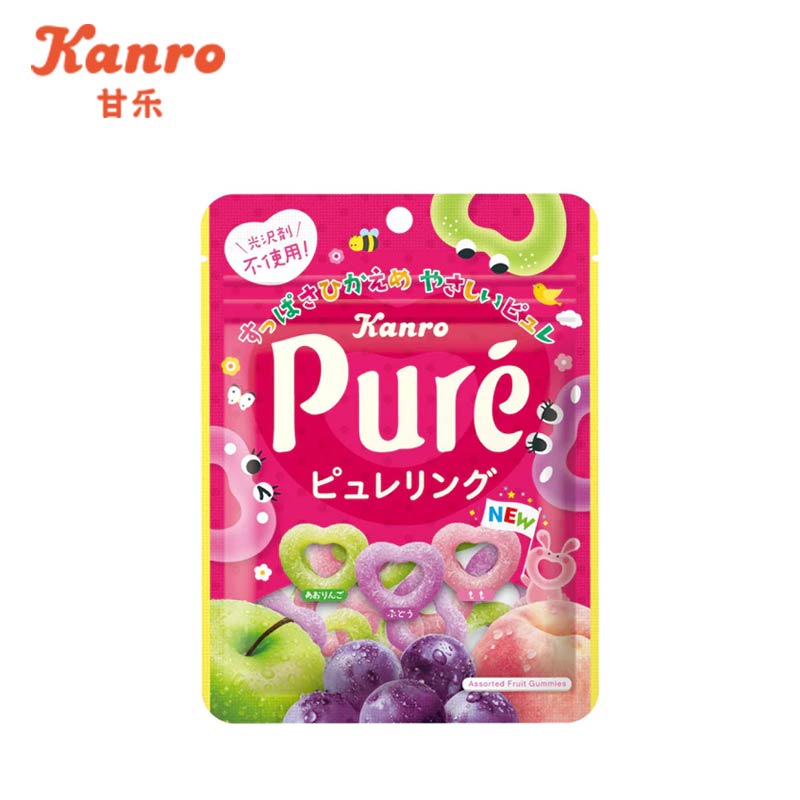 【日版】KANRO甘乐 Pure超酸心形圈圈软糖什锦水果味156g