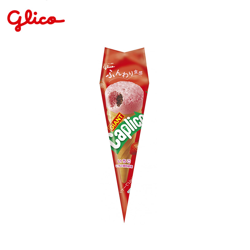 【日版】Glico格力高 雪糕筒冰激凌雪糕脆卷饼草莓味87g