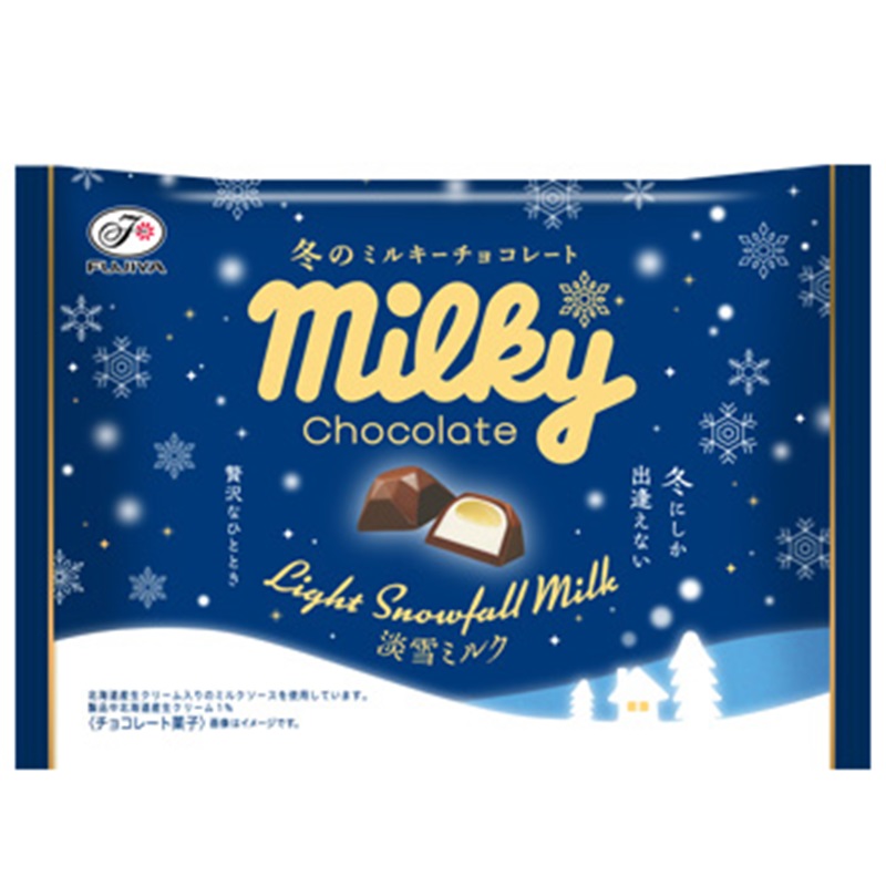 【日版】FUJIYA 不二家 milky 淡雪牛奶 冬季巧克力 10粒