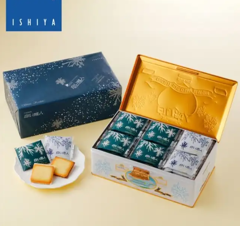 【日版】ISHIYA石屋制菓 北海道白色恋人巧克力夹心饼干54枚（白巧36枚/黑巧18枚）新
