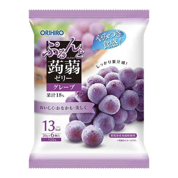 【日版】ORIHIRO立喜乐 蒟蒻果冻 葡萄 20gx6件