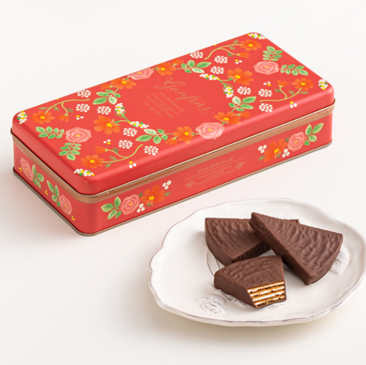 【日版】神户风月堂 限定 巧克力千层酥12枚入铁盒