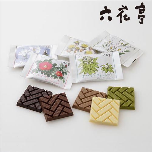 【日本直邮】六花亭Rokkatei 综合巧克力5枚入(牛奶、抹茶、摩卡口味)