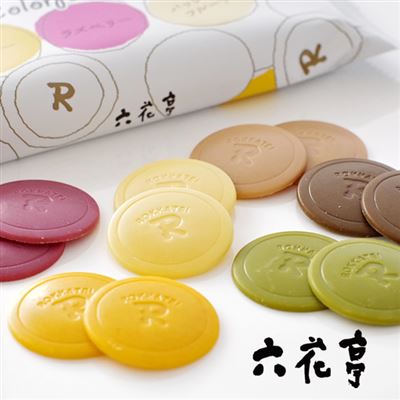 【日本直邮】六花亭多彩薄片巧克力18枚入（可可、红茶、抹茶口味）