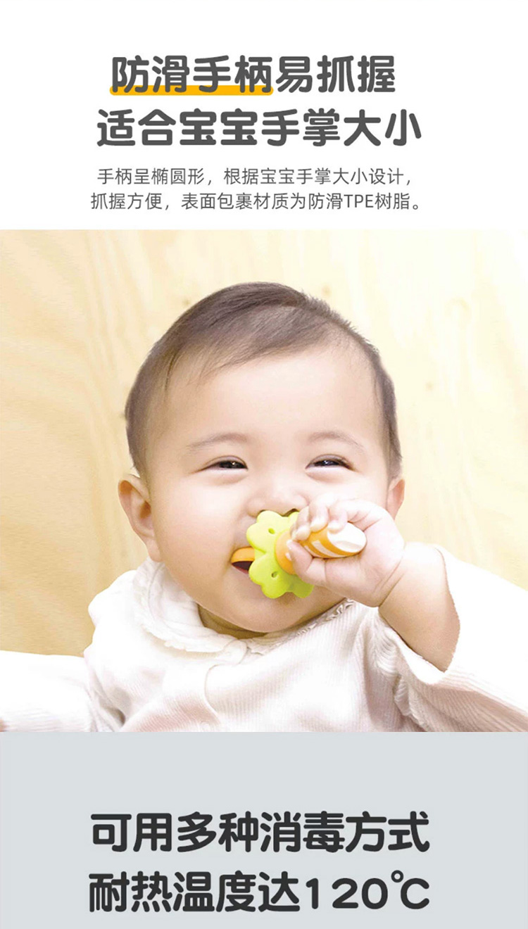 【日本直郵】EDISON愛迪生媽媽 兒童幼兒軟質輔食湯匙 2支裝