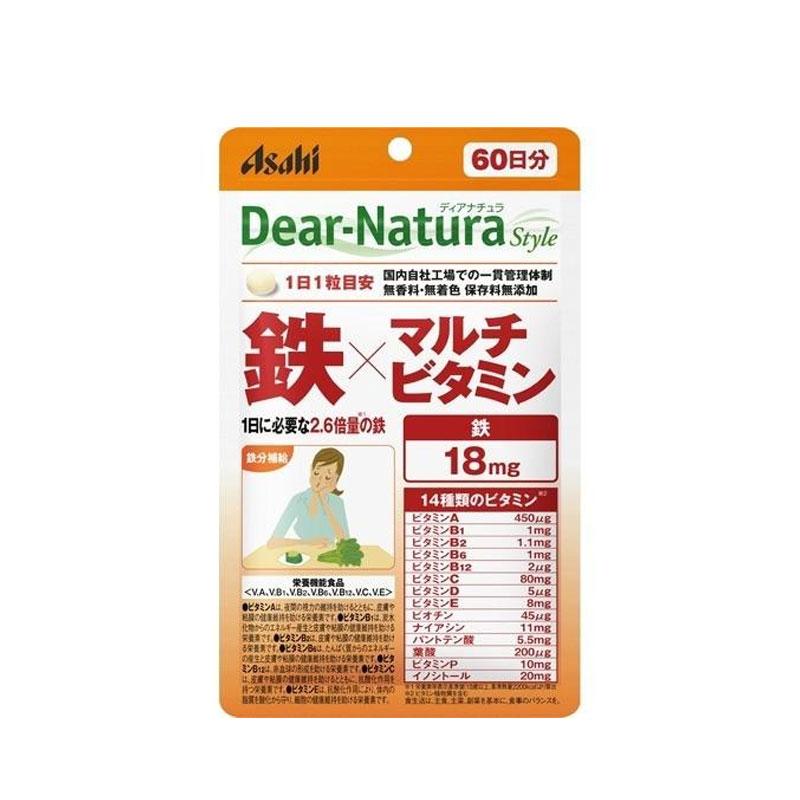 【日版】Dear-Natura  铁 x 多种维生素 60 片（60 天量）