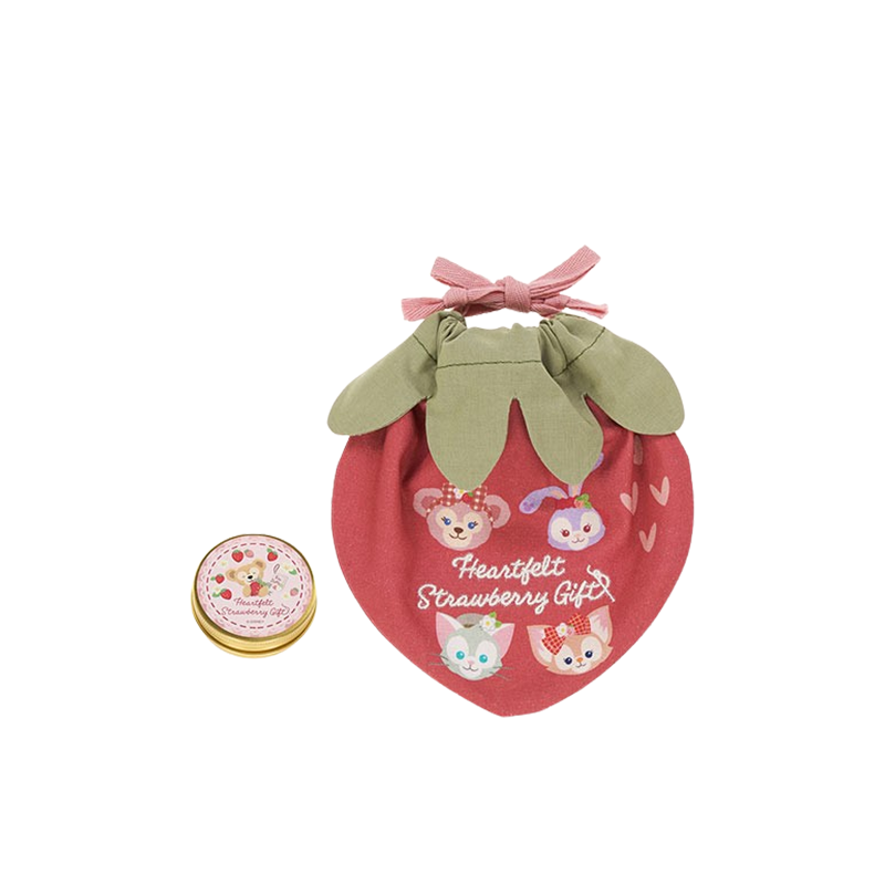 【东迪】达菲家族玩偶 2024春季草莓限定 礼品套装（束口袋+草莓味护手霜 35g）