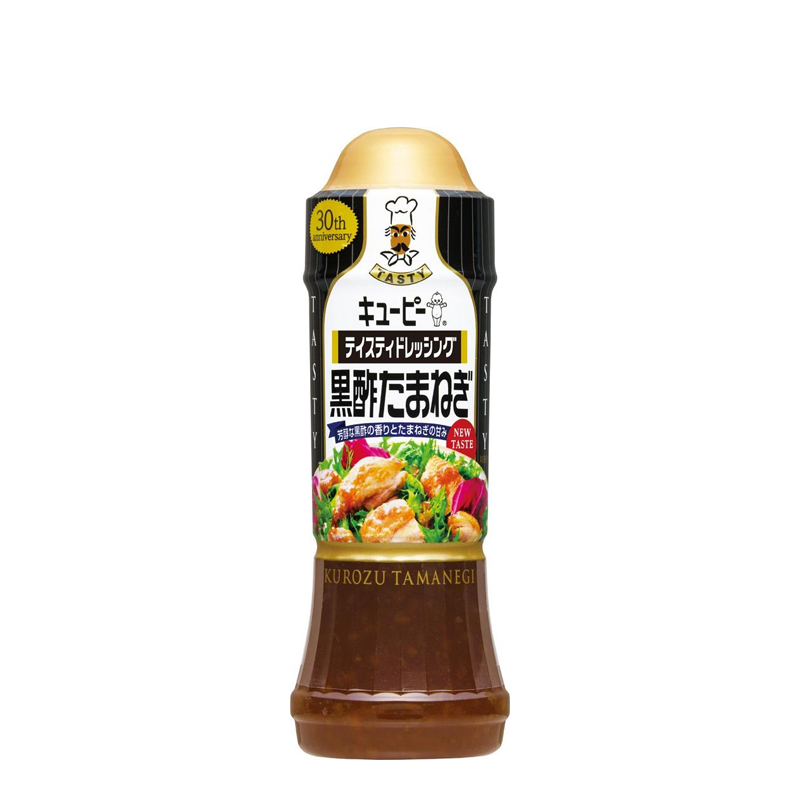 【日版】丘比 日式拌菜沙拉汁 黑醋洋葱味 210ml