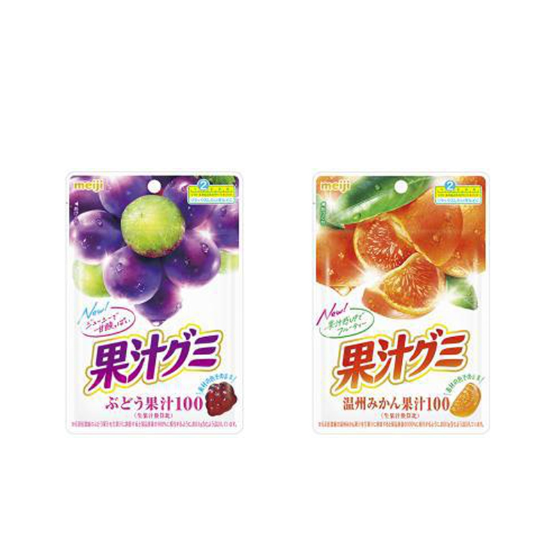 【日版】MEIJI明治 果汁软糖 橘子味/葡萄味