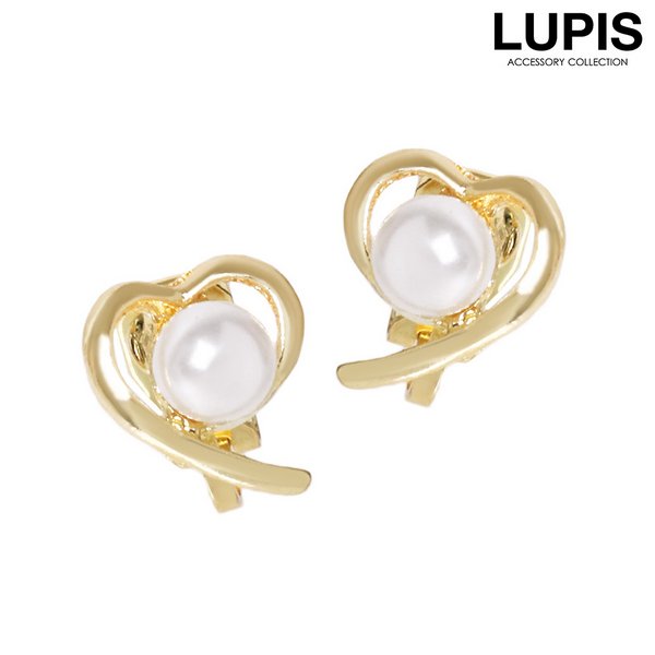 【LUPIS】金丝缠绕设计珍珠耳钉 一对