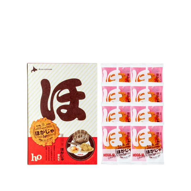 【日版】福太郎 北海道虾片仙贝煎饼2枚*8袋入【扇贝味】