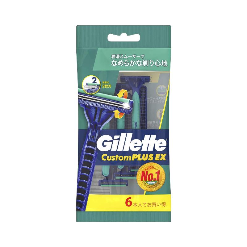 【日版】Gillette吉列 剃须刀 一次性刀头 蓝色升级版 6只装