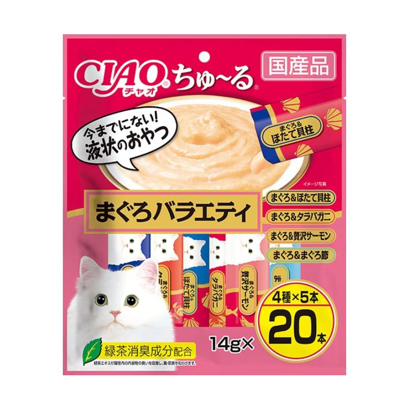 【日版】伊纳宝 妙好 零食猫条大包装 金枪鱼&扇贝味 20根