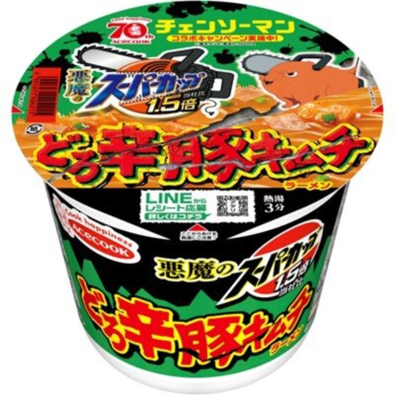 【日版】魔鬼超级杯1.5倍辣猪肉泡菜拉面 泡面 方便面