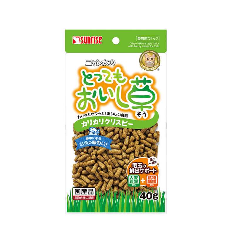 【日版】SUNRISE美味猫草干排毛球 酥脆小饼干40g