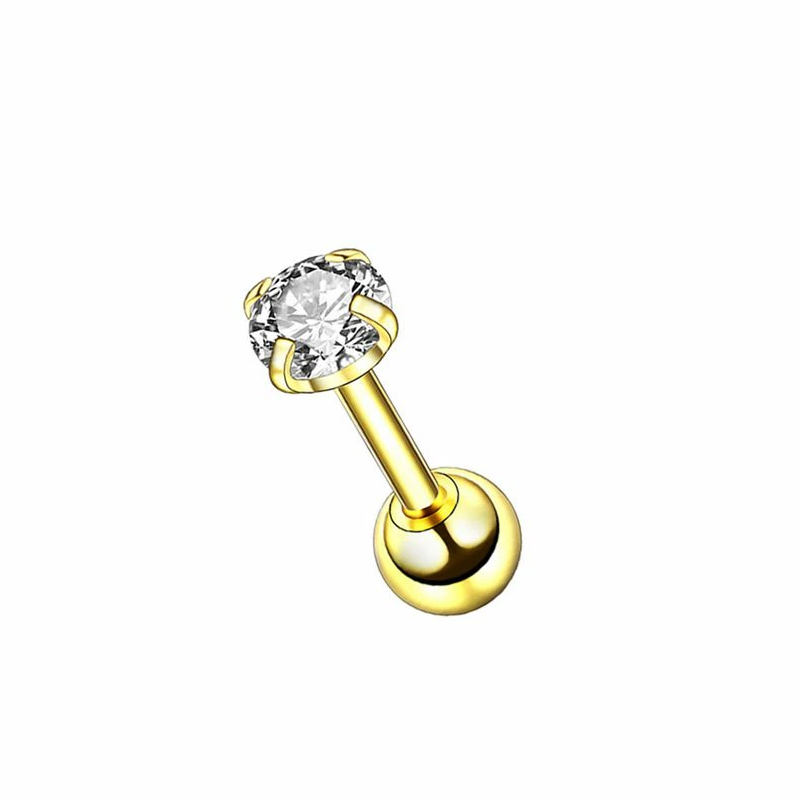 【LUPIS】简约彩石穿孔钉耳钉 18G