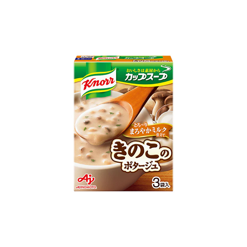 【日版】味之素 即食浓汤 奶油蘑菇浓汤 3袋装 1盒