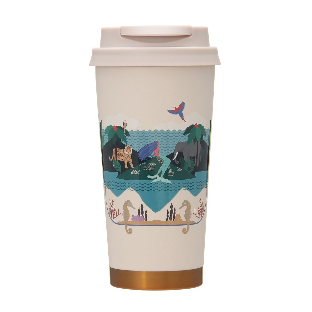 【限定】STARBUCKS星巴克 海妖世界夏日限定不锈钢TOGO杯 树脂杯盖 473ml