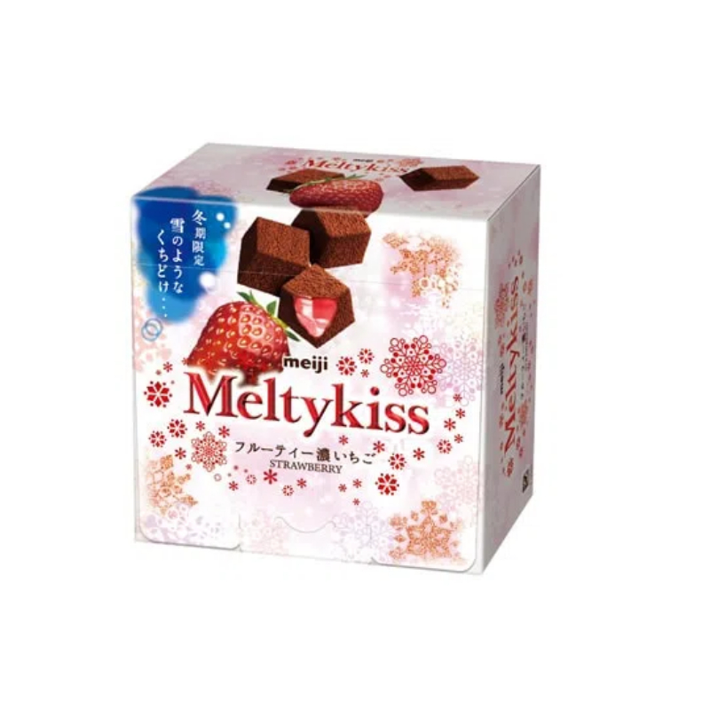 【日版】Meiji明治 MeltyKiss雪吻巧克力 2024年冬季限定 草莓味 53g