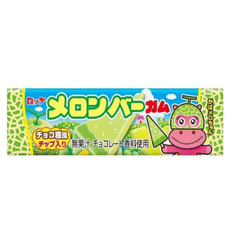 【日版】日本 LOTTE 乐天 哈密瓜味口香糖 9枚入 赏味期12个月